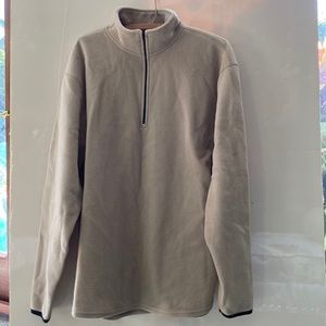Mens fleece size L pullover shirt with zipper